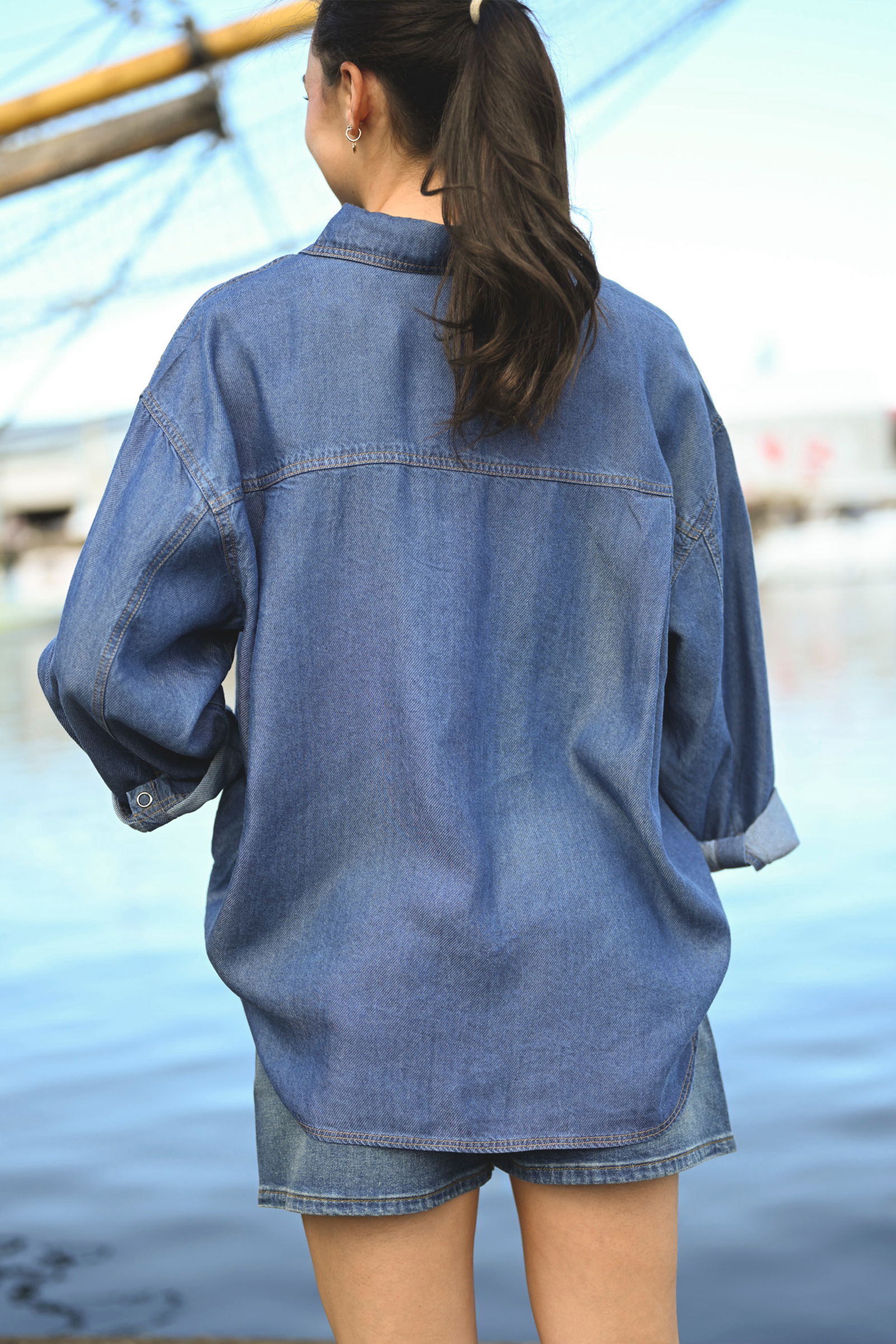 PhilipaIW Shirt, Medium Blue - Bilde 5