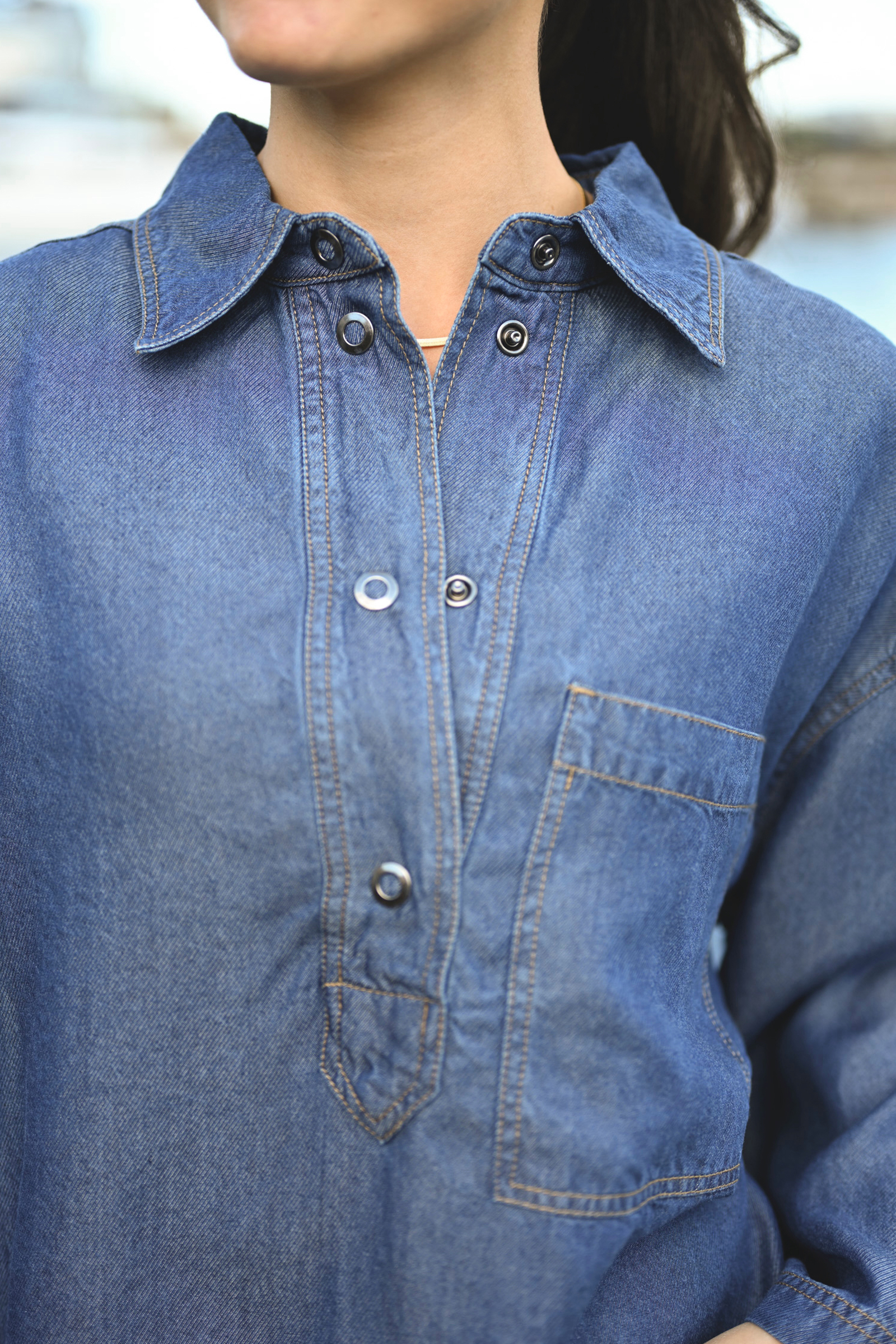 PhilipaIW Shirt, Medium Blue - Bilde 2