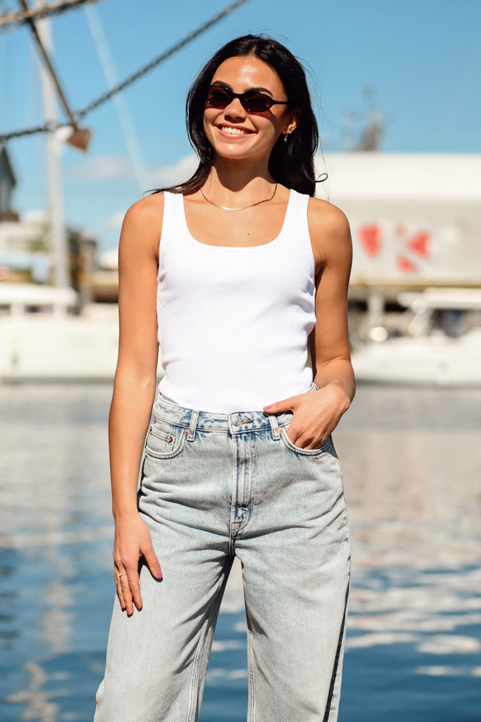 Saamanza Tank Top, White - Bilde 2