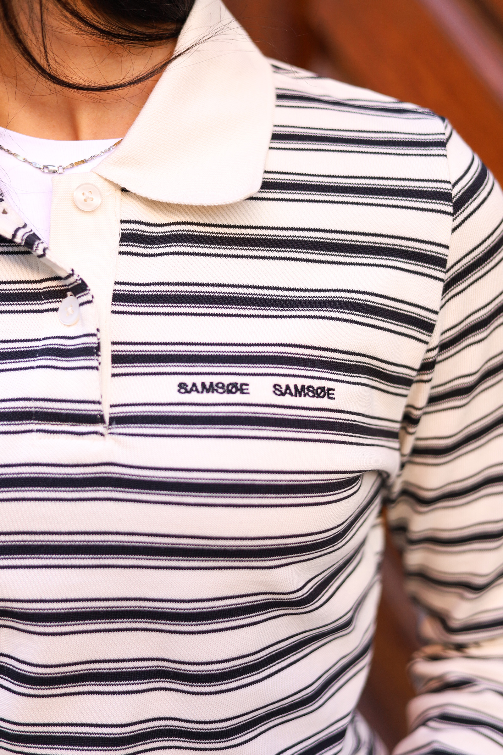 Sadonell LS Polo 15512, Egret Stripes - Bilde 2