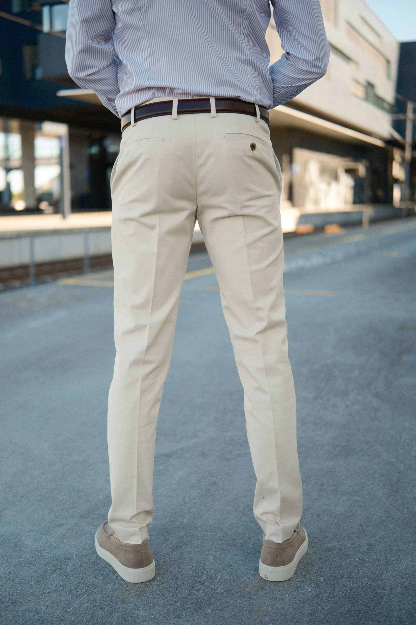 Morello Elax Chinos, Ecru - Bilde 4