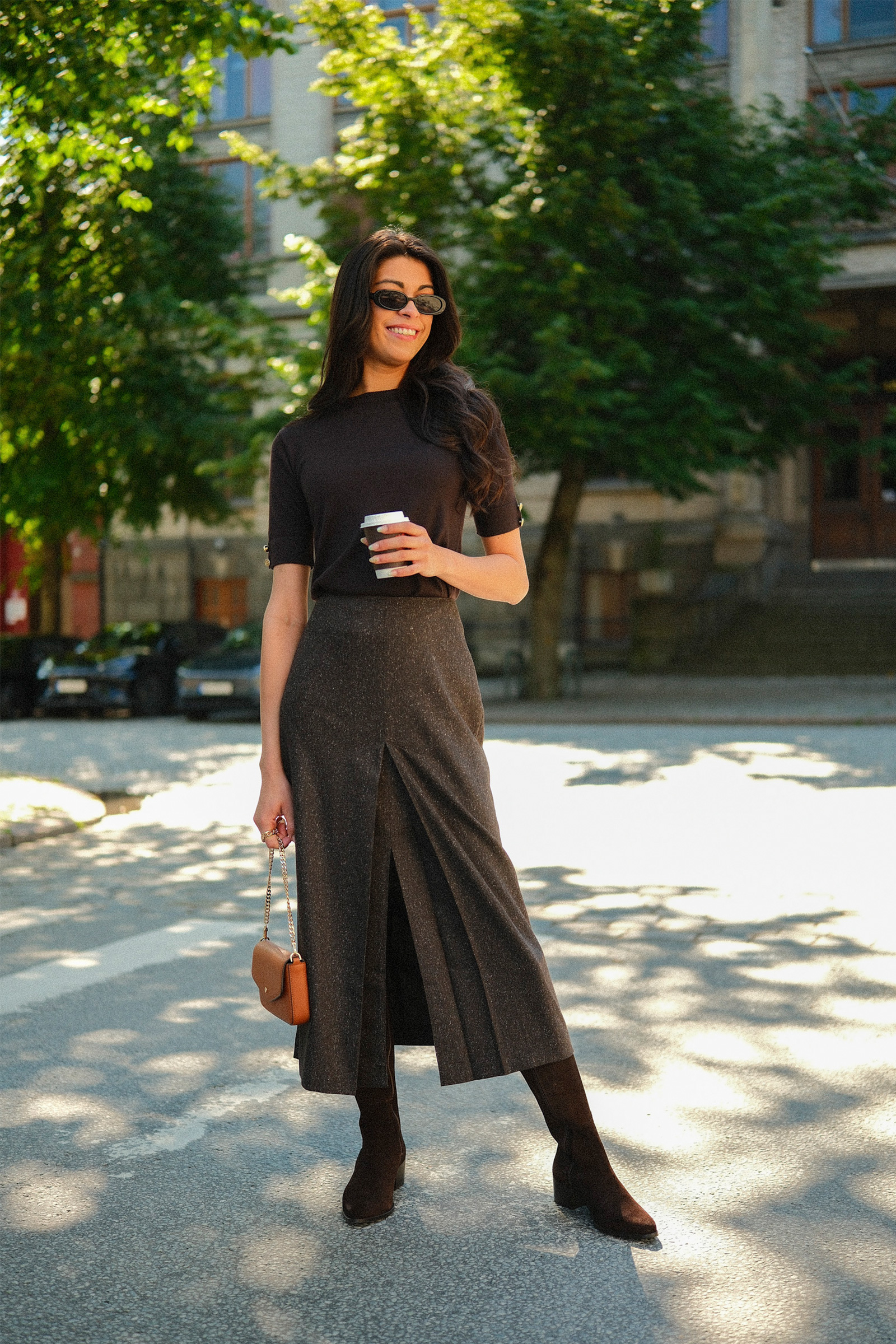 Elsine Tailored Wool Skirt, Desert Plum - Bilde 8