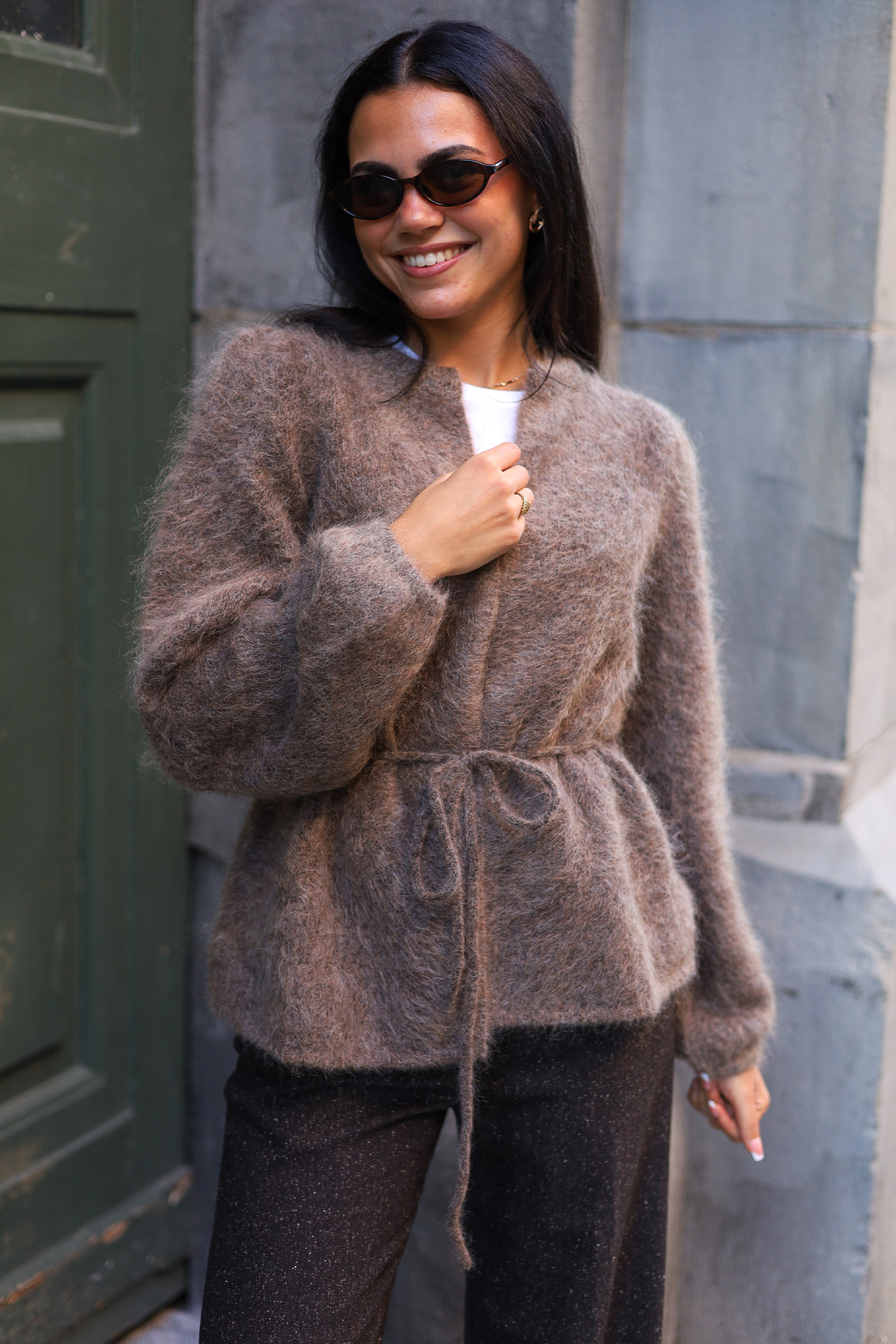 Fredrikke Chunky Cardigan, Brown - Bilde 3