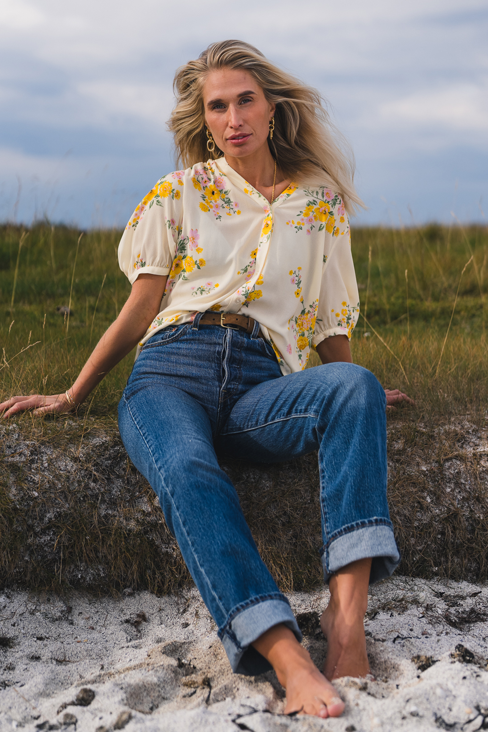 Irene 2/4 Shirt, Mimosa Yellow - Bilde 3