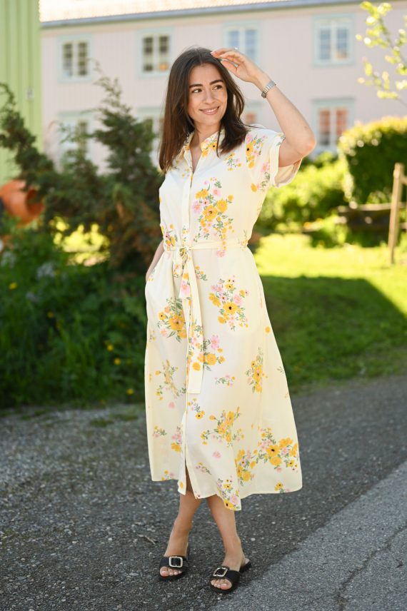 Irene 2/4 Shirt Dress, Mimosa Yellow