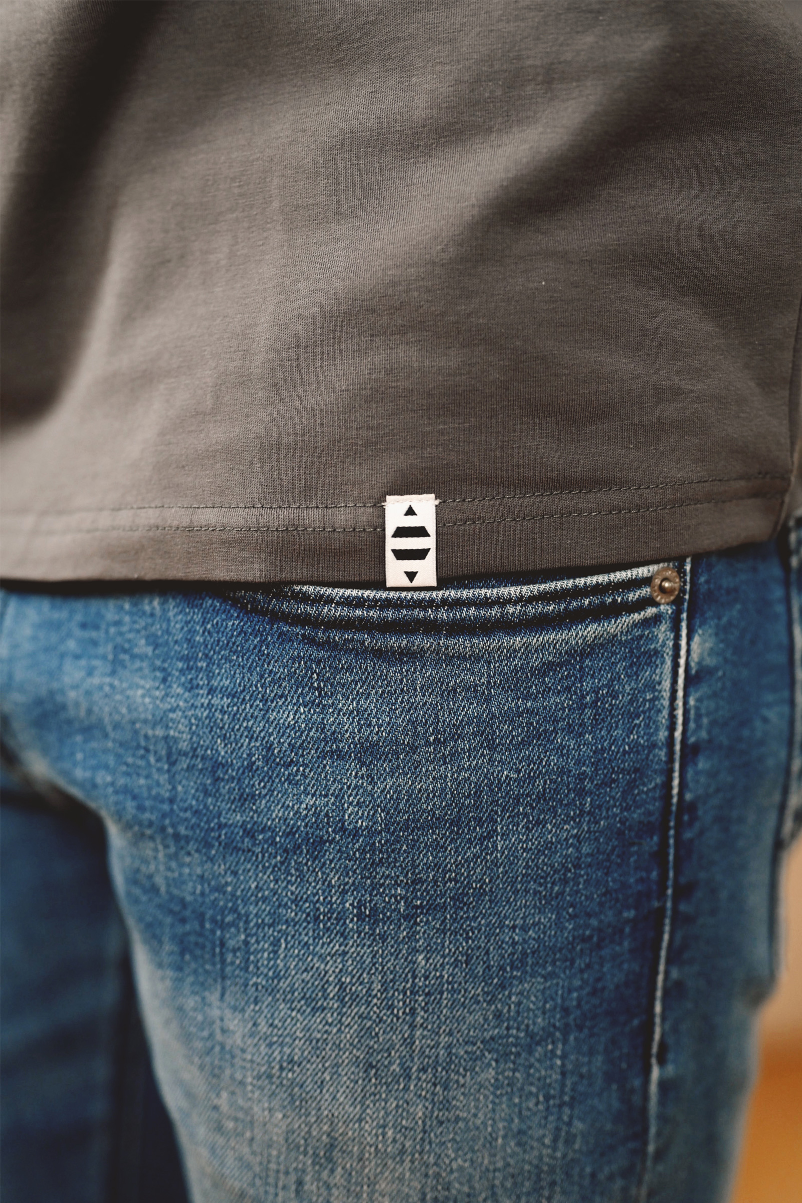 Organic Cotton Crew Tee, Steel Grey - Bilde 5