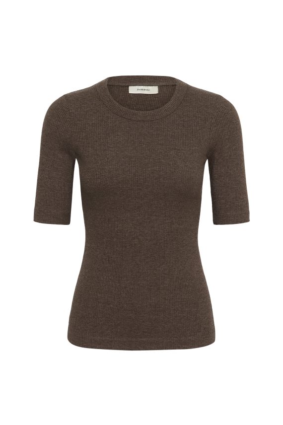 Dagna IW Melange T-Shirt, Chocolate Brown Melange