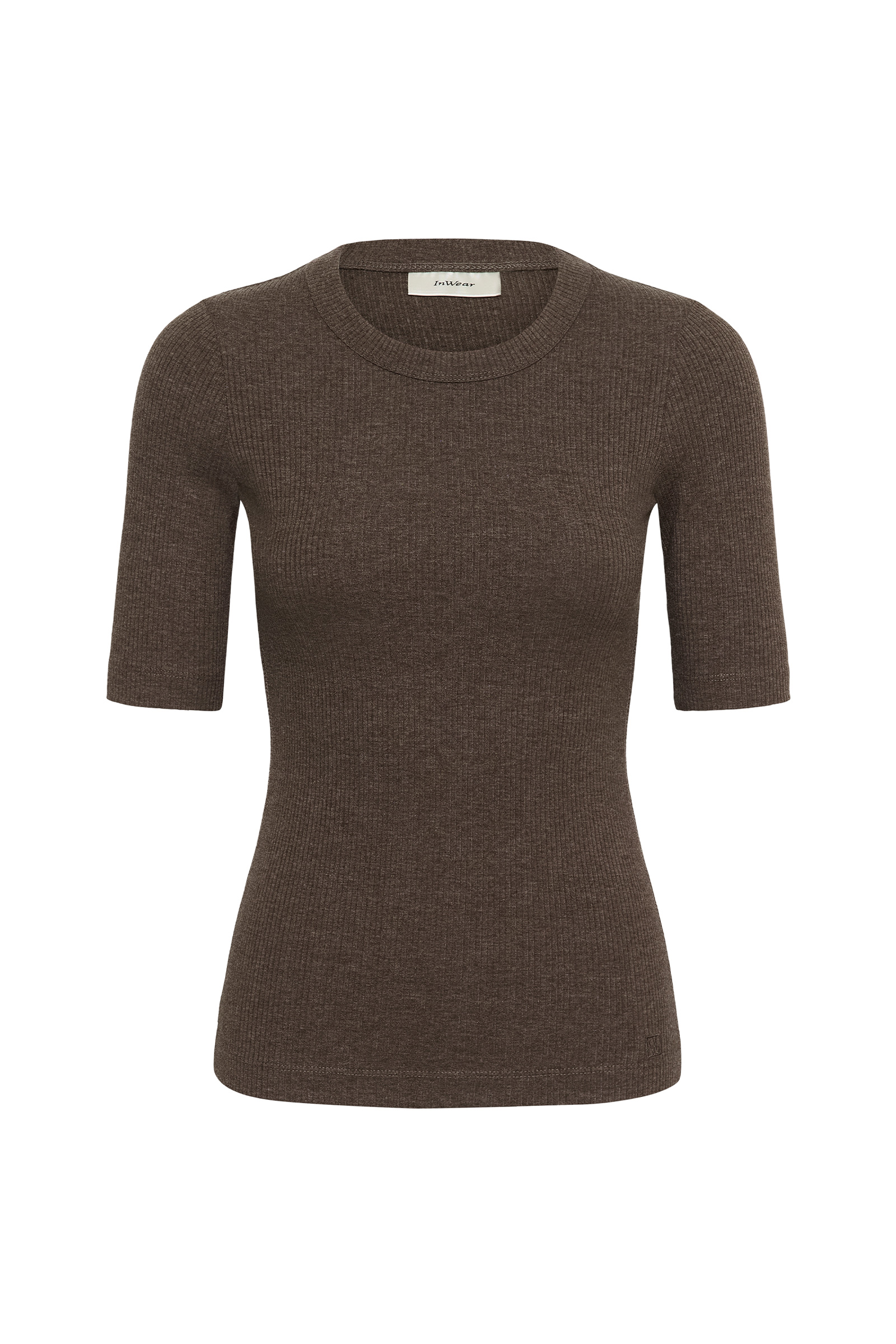 Dagna IW Melange T-Shirt, Chocolate Brown Melange