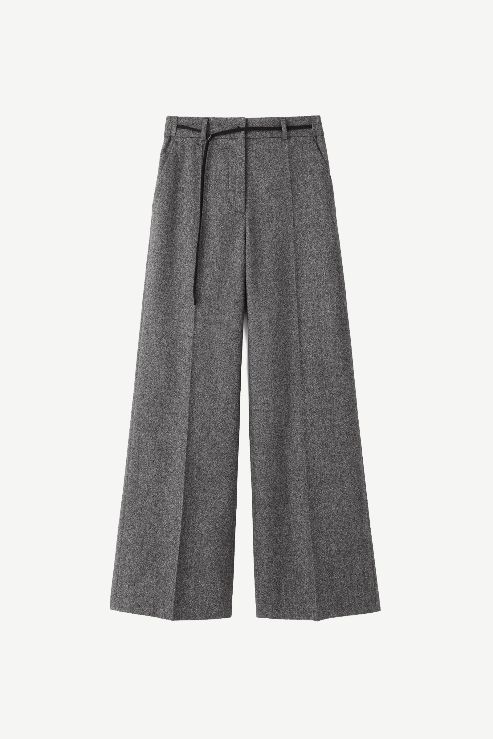 Ellis Brushed Wool Trousers, Grey - Bilde 5
