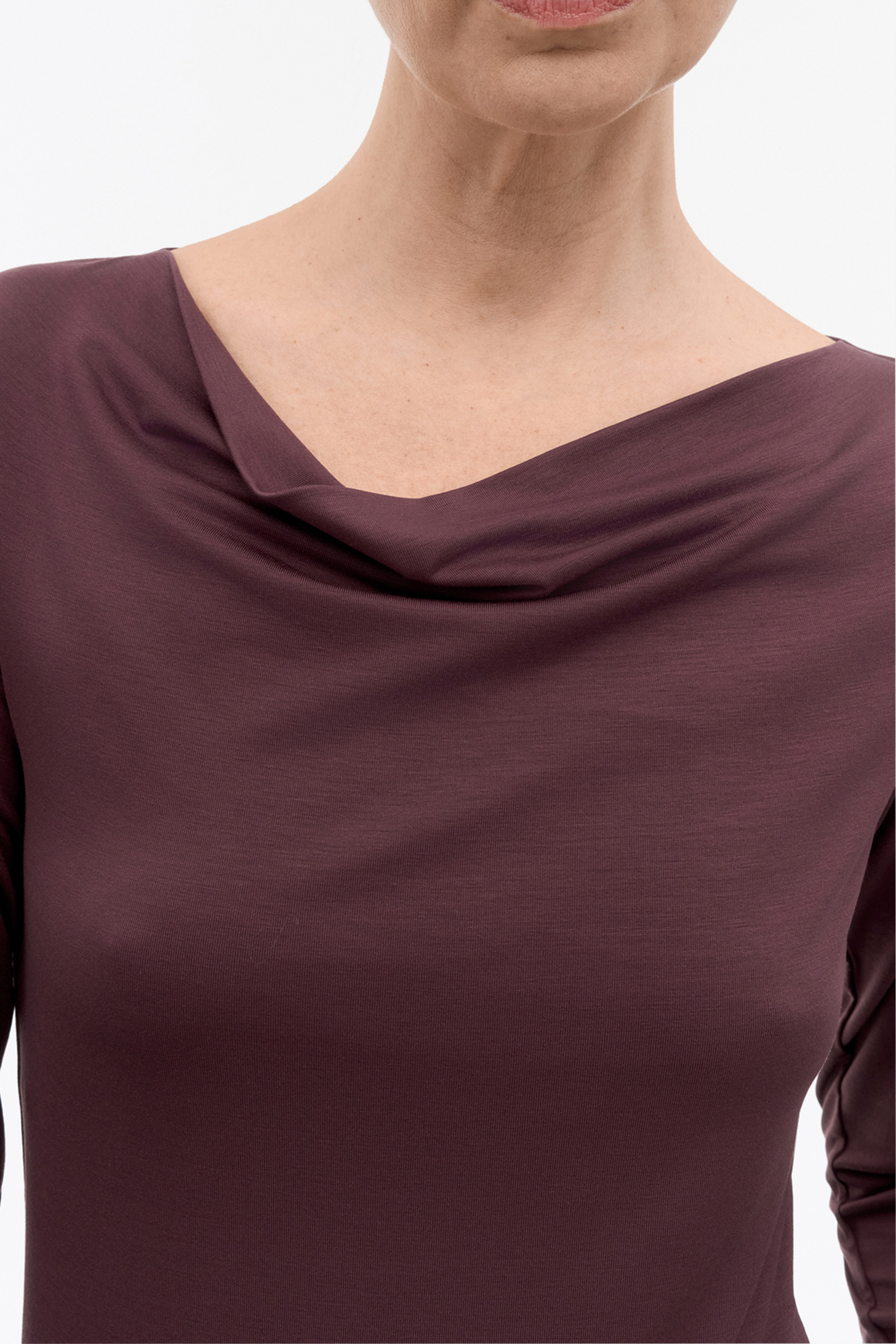Elois Long-Sleeved T-Shirt, Burgundy - Bilde 2