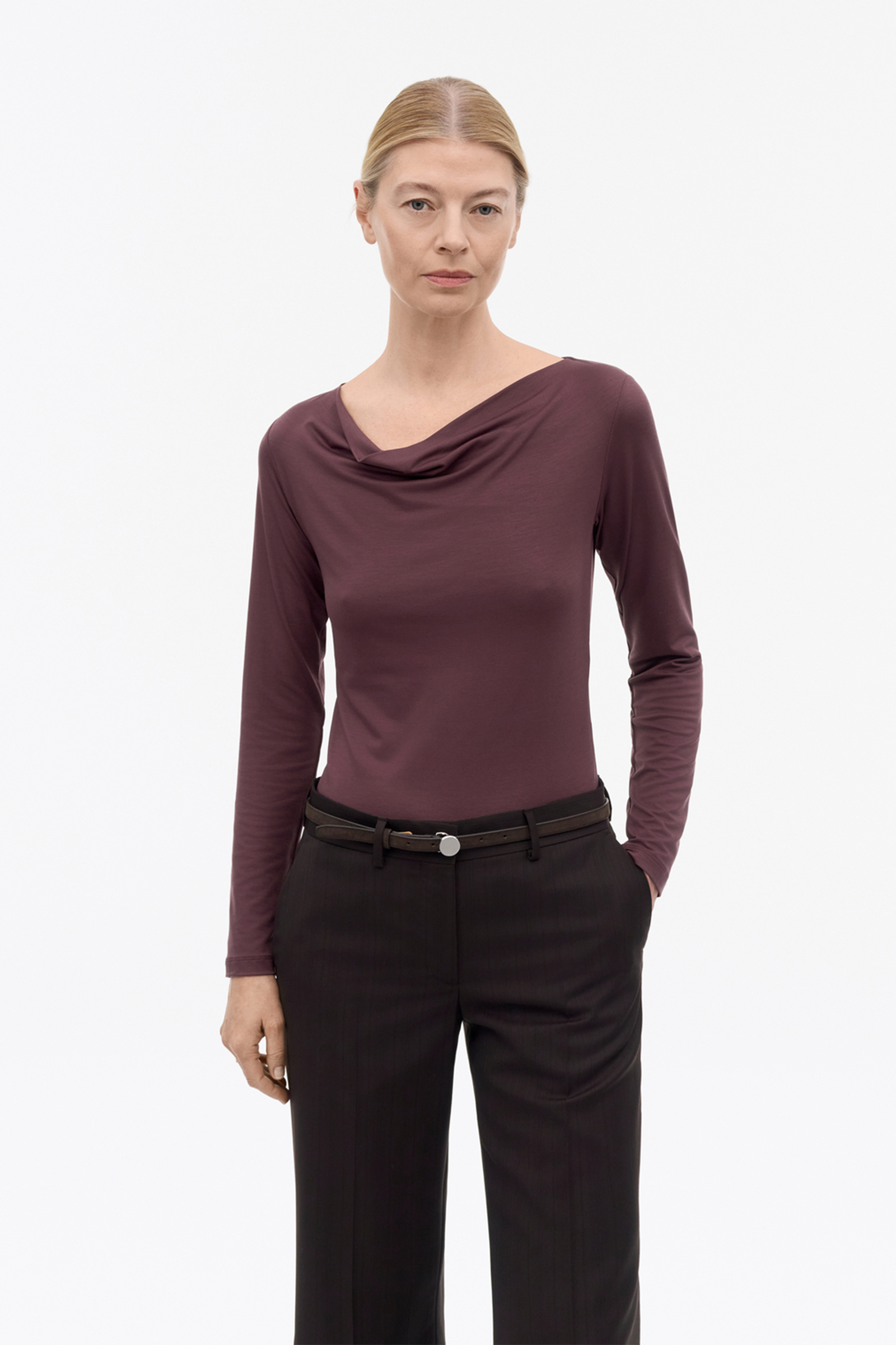 Elois Long-Sleeved T-Shirt, Burgundy