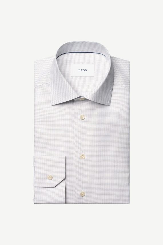 Check Twill Shirt, Beige