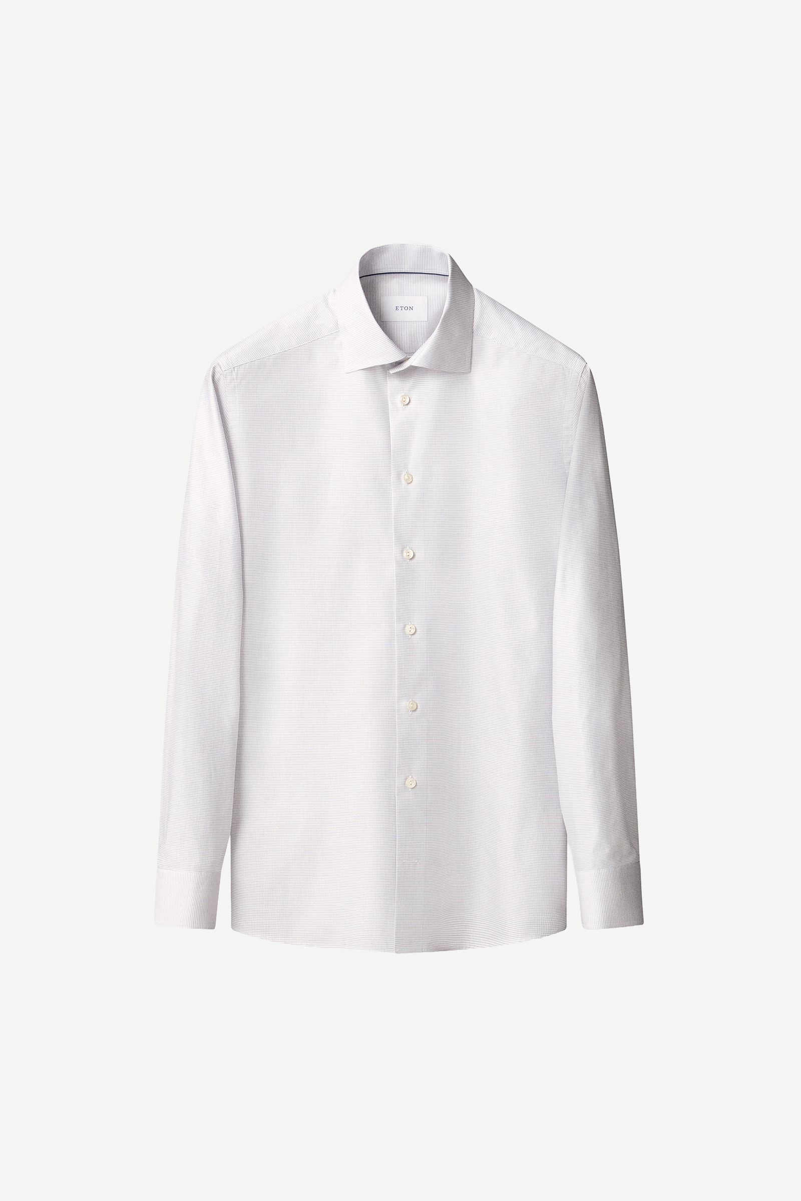 Check Twill Shirt, Beige - Bilde 2