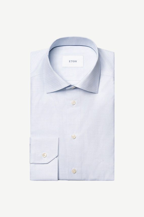Check Twill Shirt, Blue