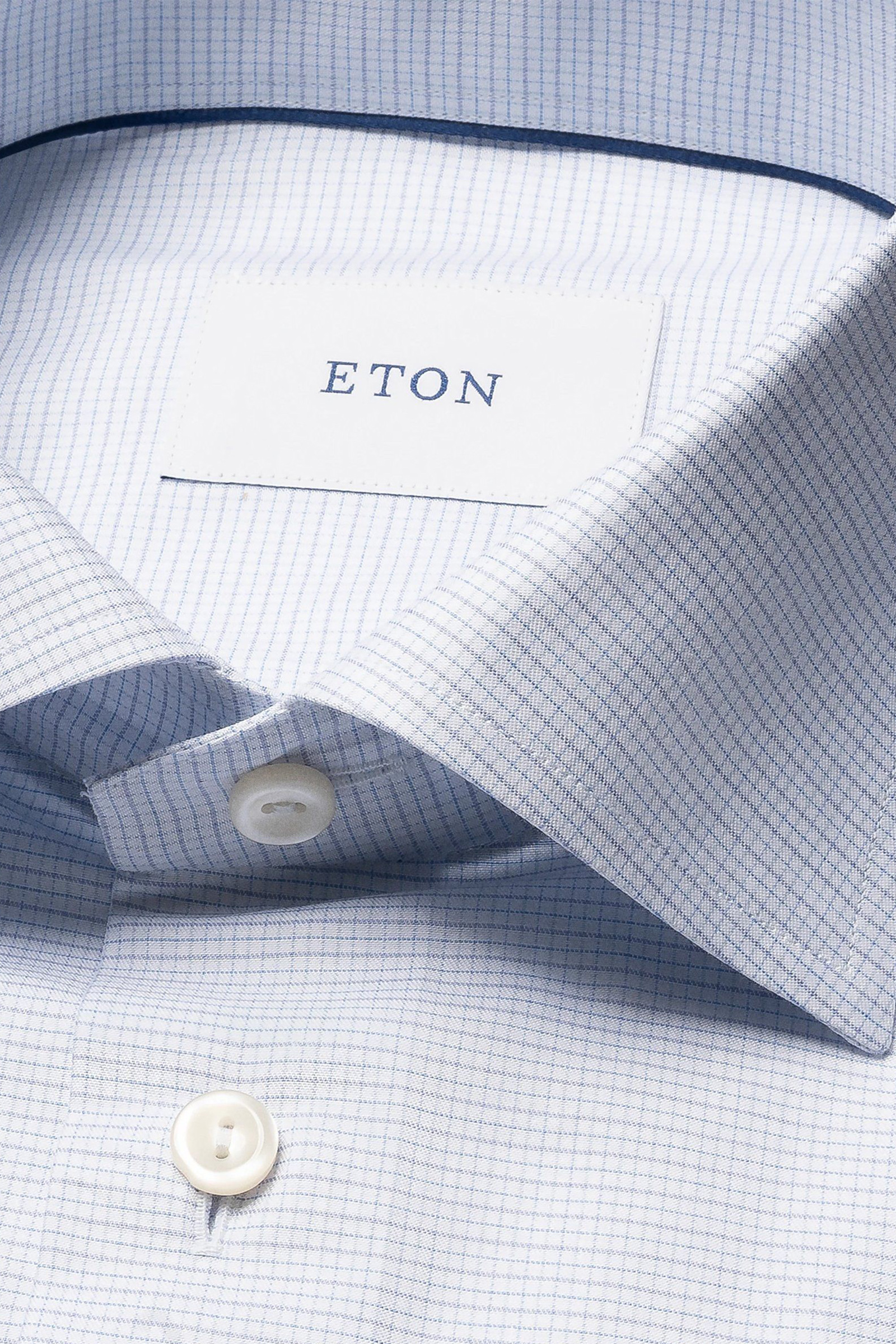 Check Twill Shirt, Blue - Bilde 3
