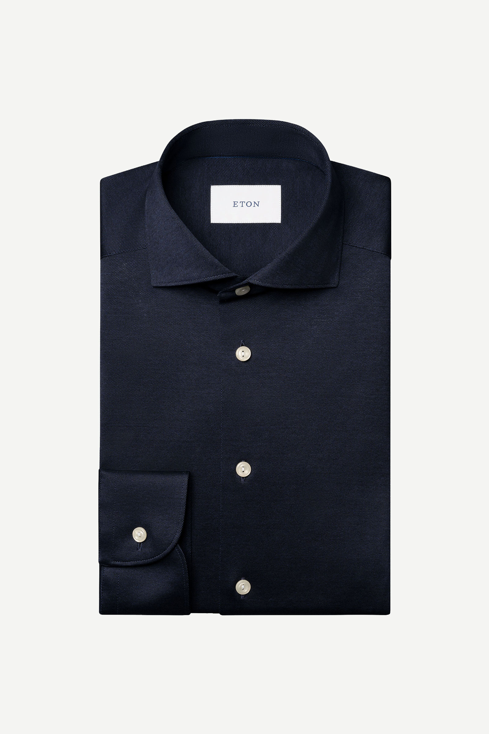 Filo di Scozia Knit Shirt, Mørk Blå