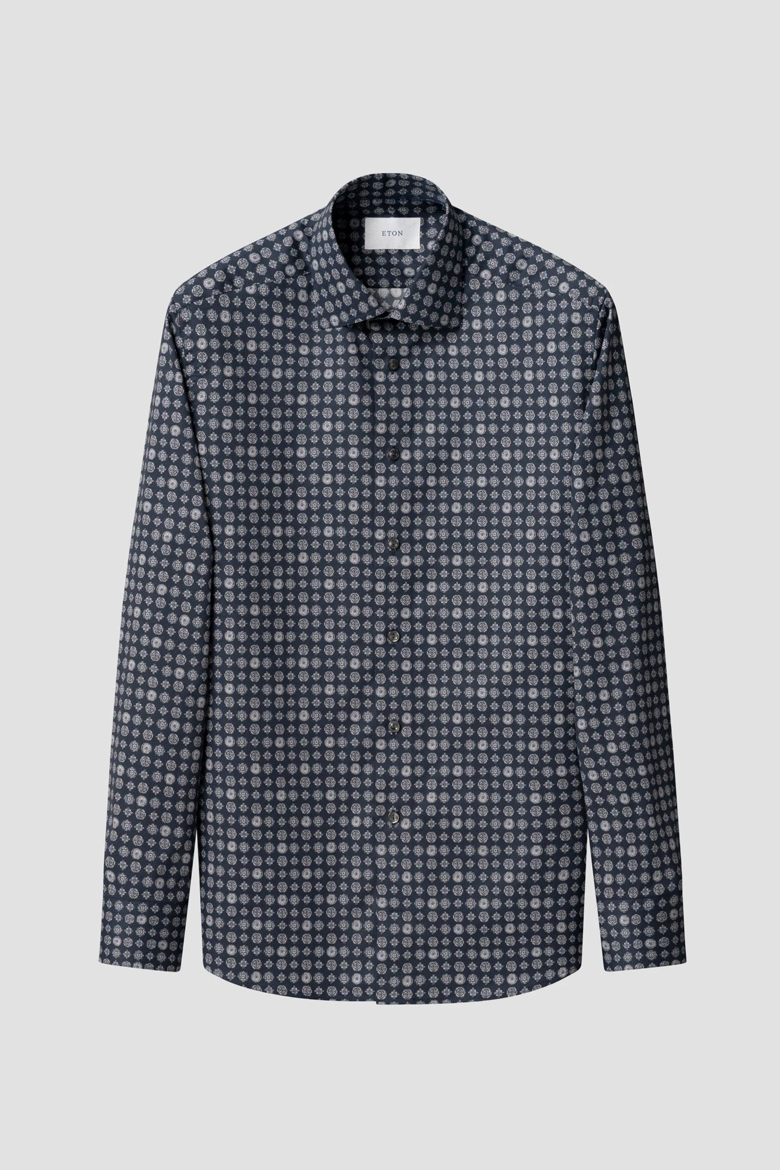 Geometric Signature Twill Shirt, Blå mønstret - Bilde 3