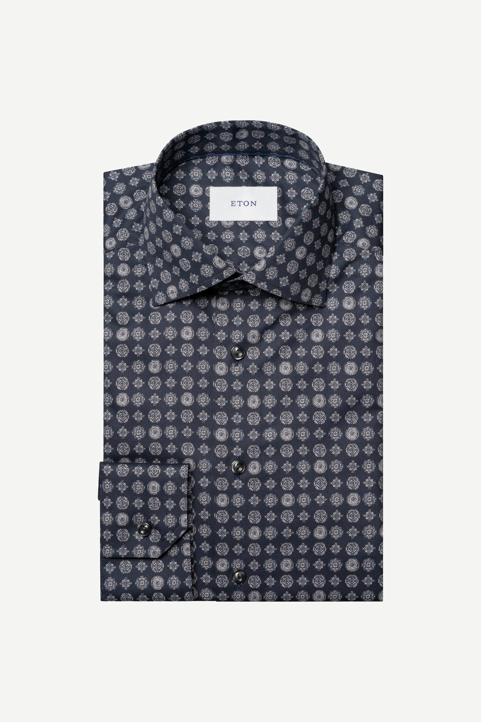 Geometric Signature Twill Shirt, Blå mønstret