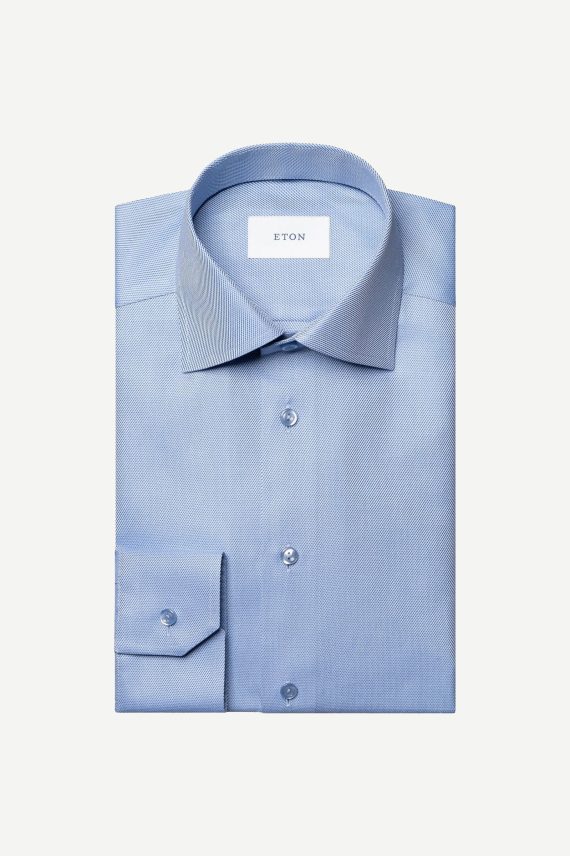 Semi Solid Signature Twill Shirt, Blå