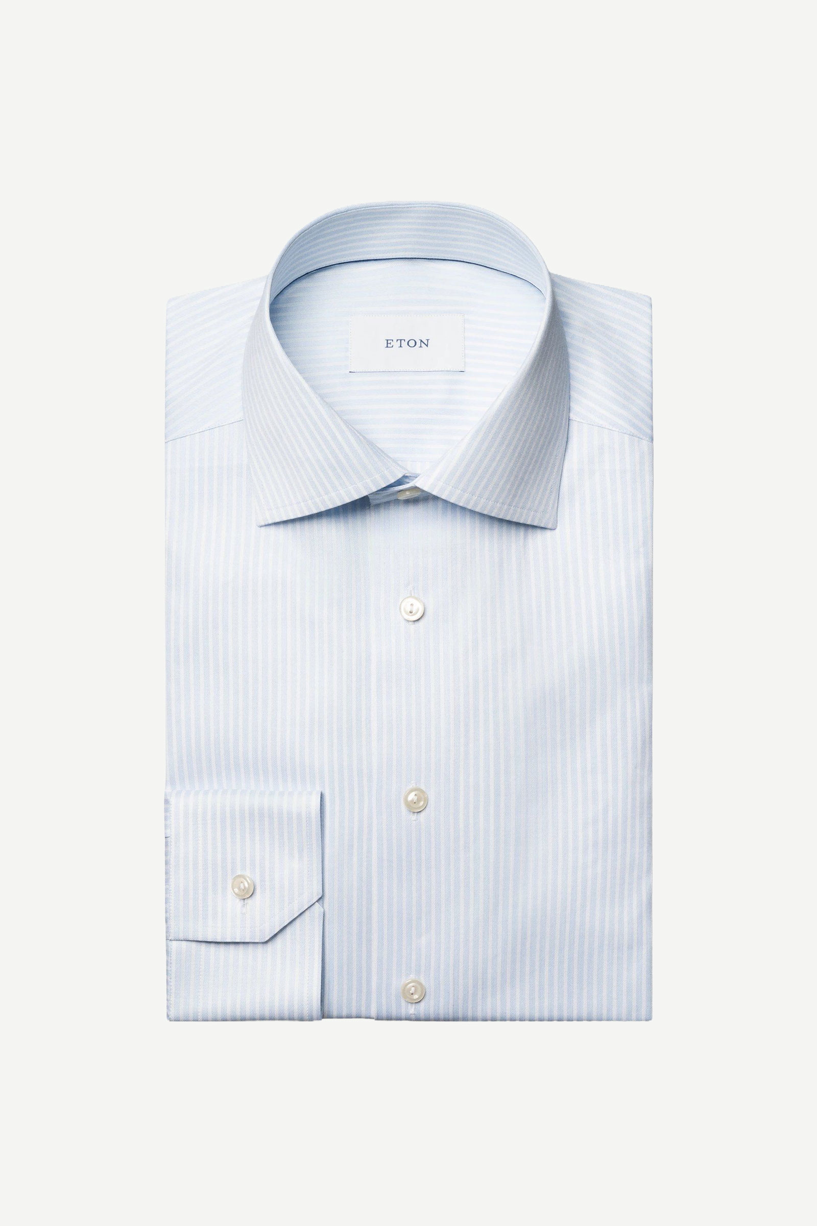 Striped Signature Twill Shirt, Blå Stripete