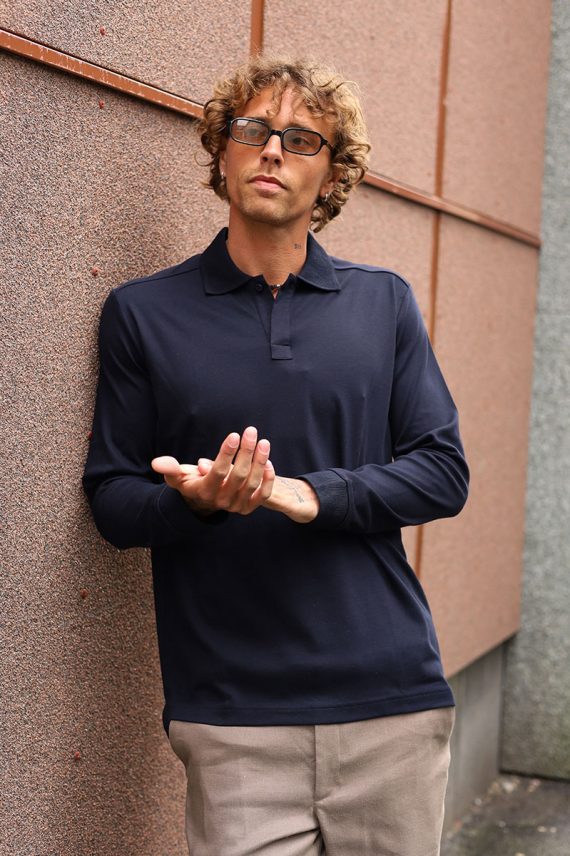 Interlock Polo Shirt, Mørk blå