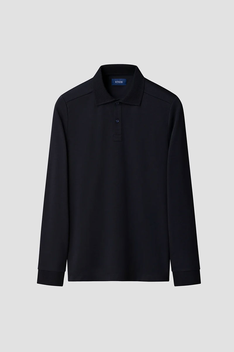 Interlock Polo Shirt, Mørk blå - Bilde 3