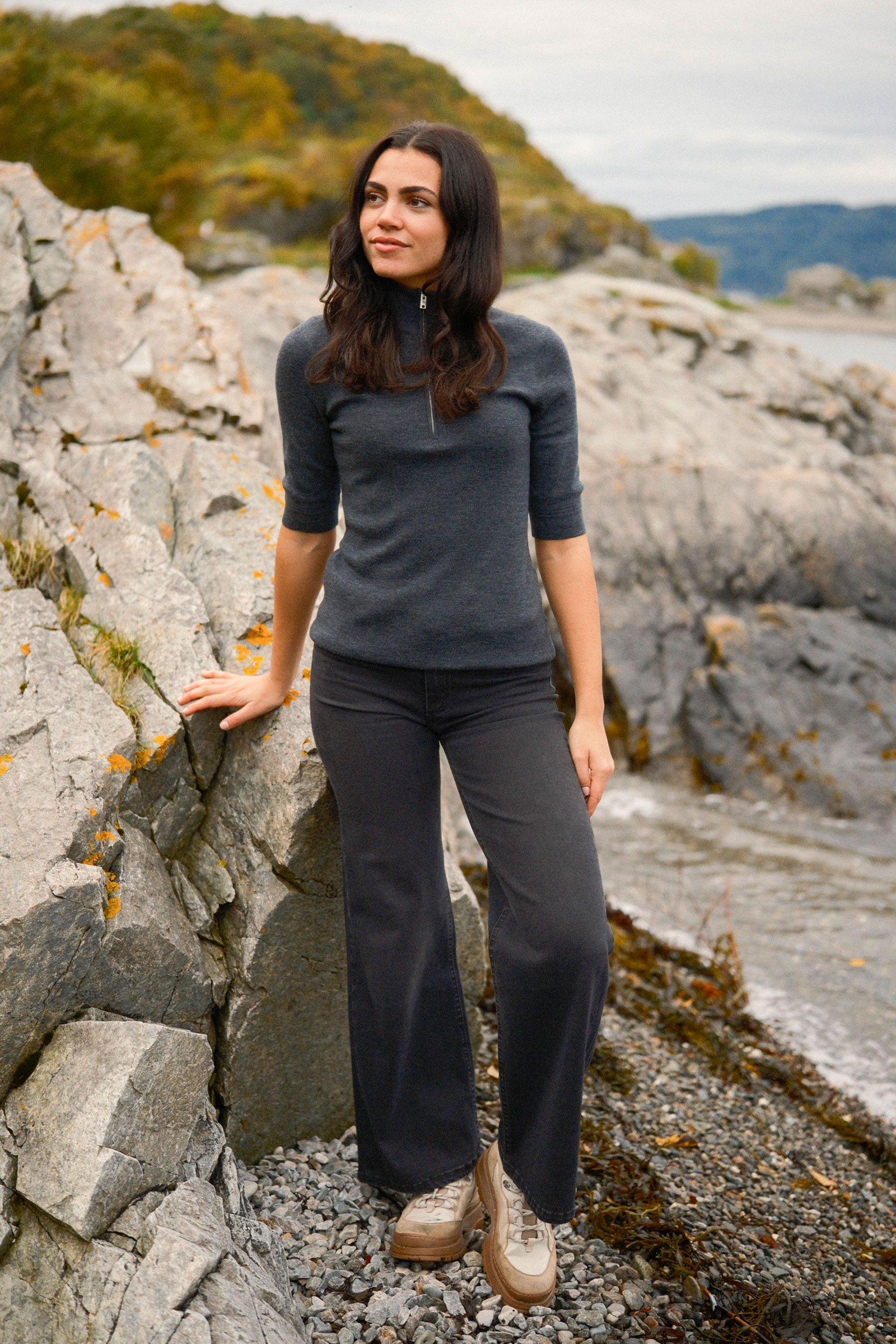 Nefeli RWS Merino Pullover, Grey - Bilde 2