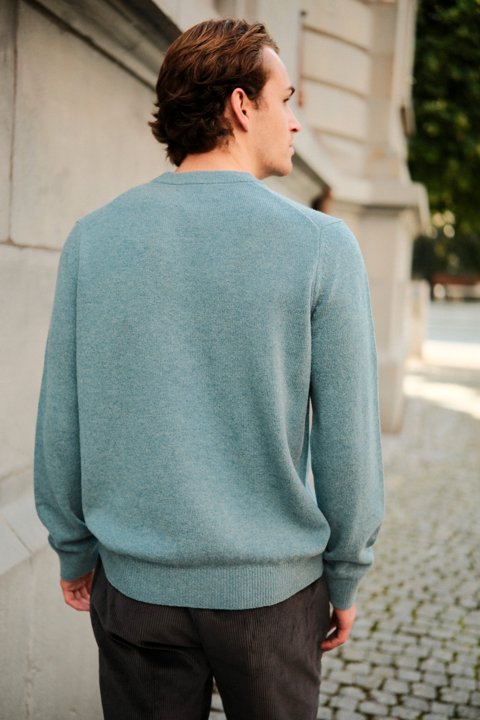 Isak Knit Sweater, Stormy Sea - Bilde 4