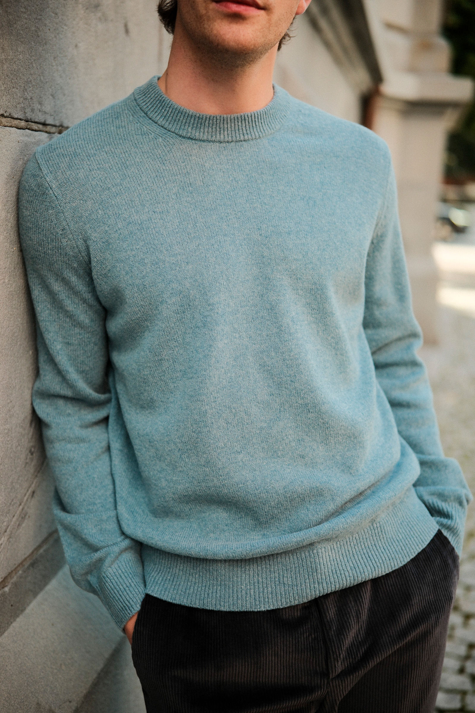 Isak Knit Sweater, Stormy Sea - Bilde 2