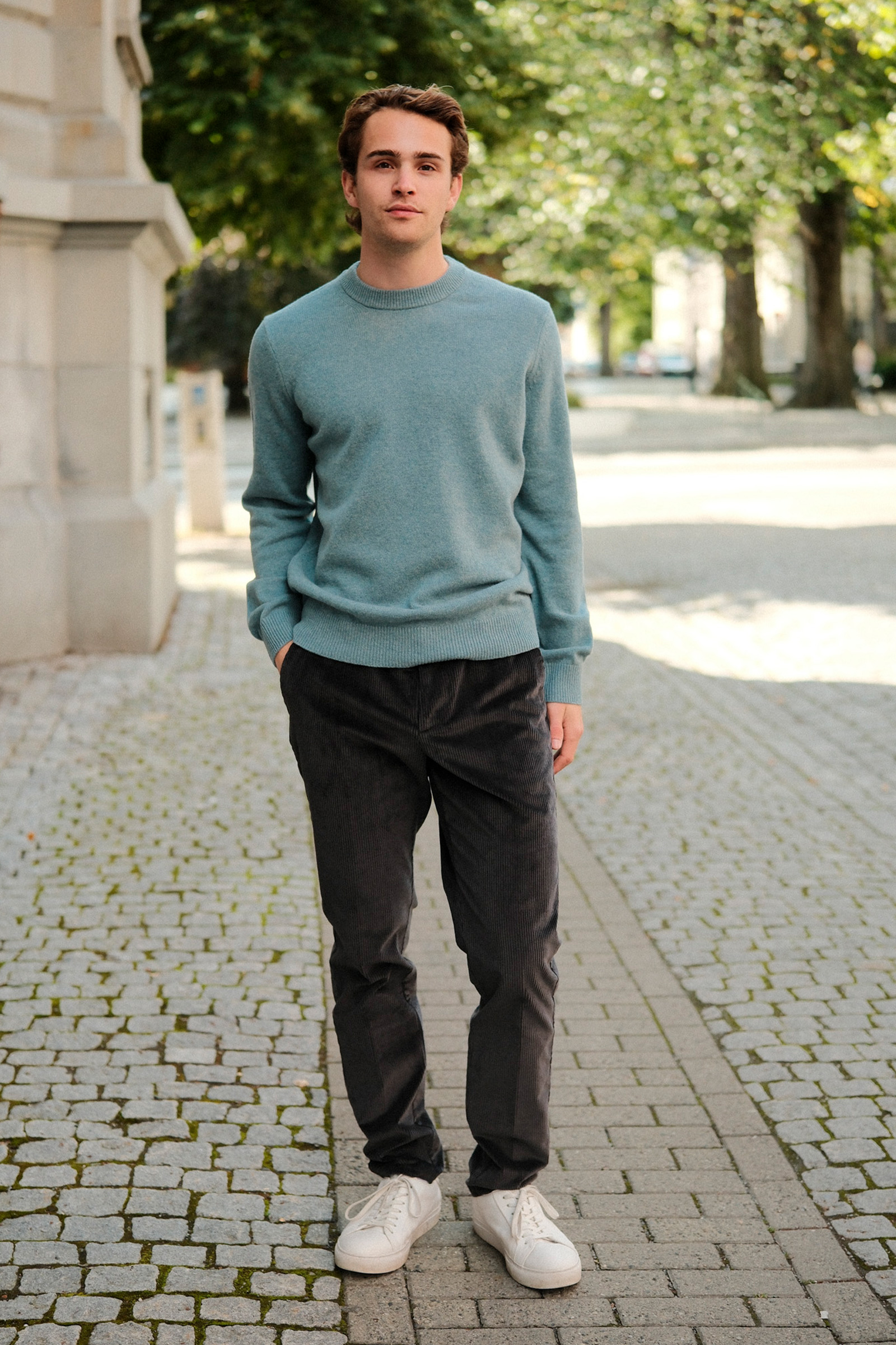 Isak Knit Sweater, Stormy Sea - Bilde 3