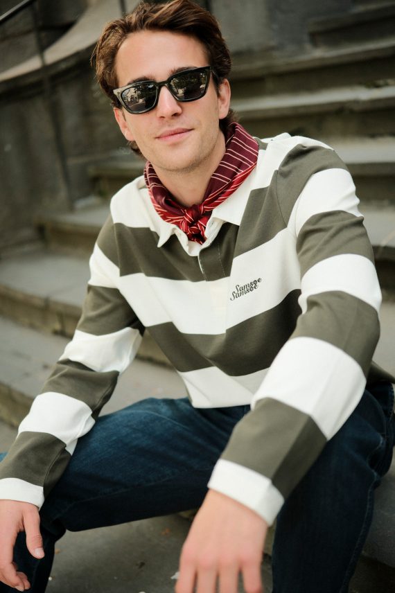 Sakevin X Polo LS 15512, Forest Night Stripes