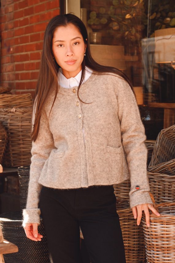 Sienna Rib Cardigan, Mele Melange