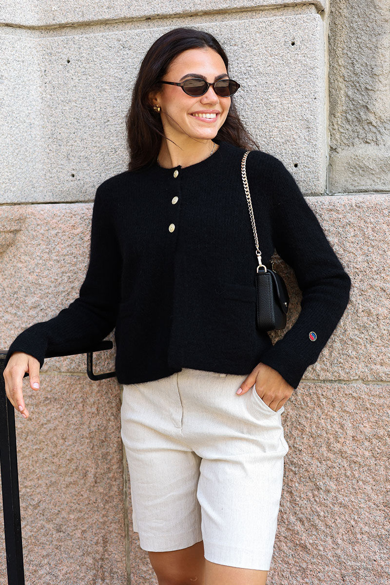 Sienna Rib Cardigan, Sort - Bilde 5