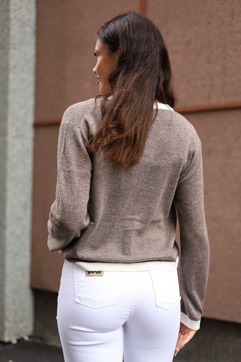 TallyIW Monika Cardigan, Chocolate Brown - Bilde 4