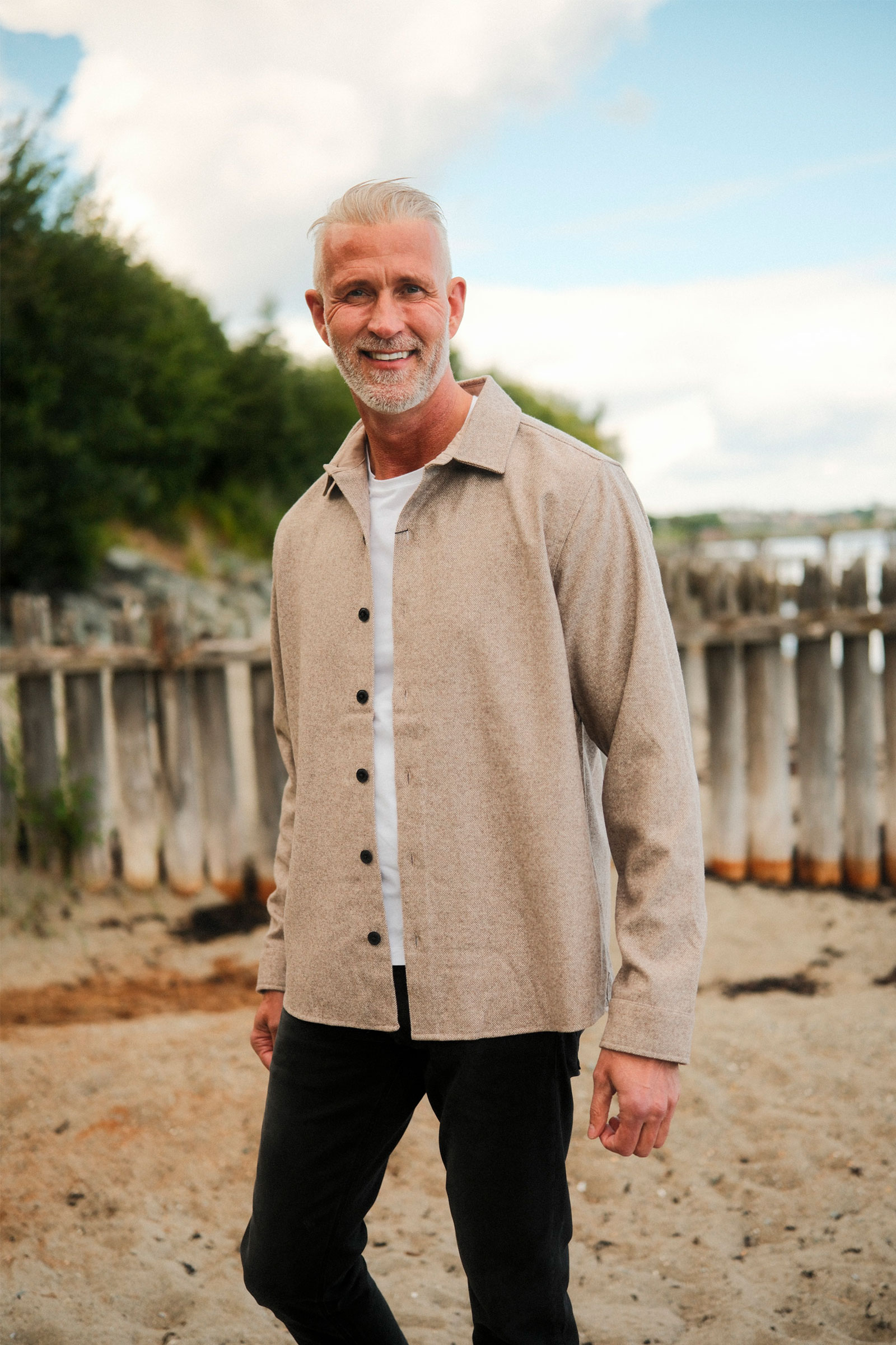 Oskar Wool Shirt, Sand