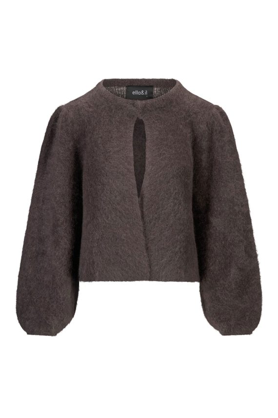 Amelia Chunky Cardigan, Dark Brown - S