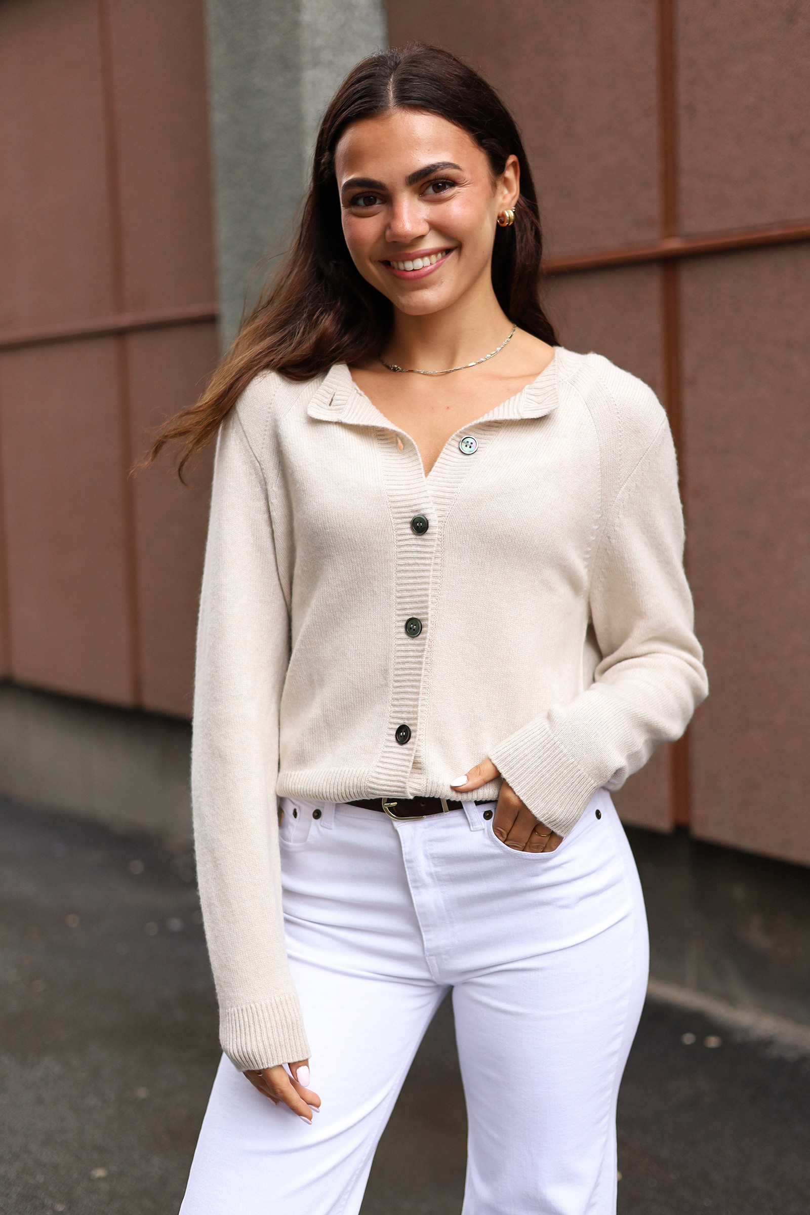 April Cardigan, Light Beige - Bilde 4