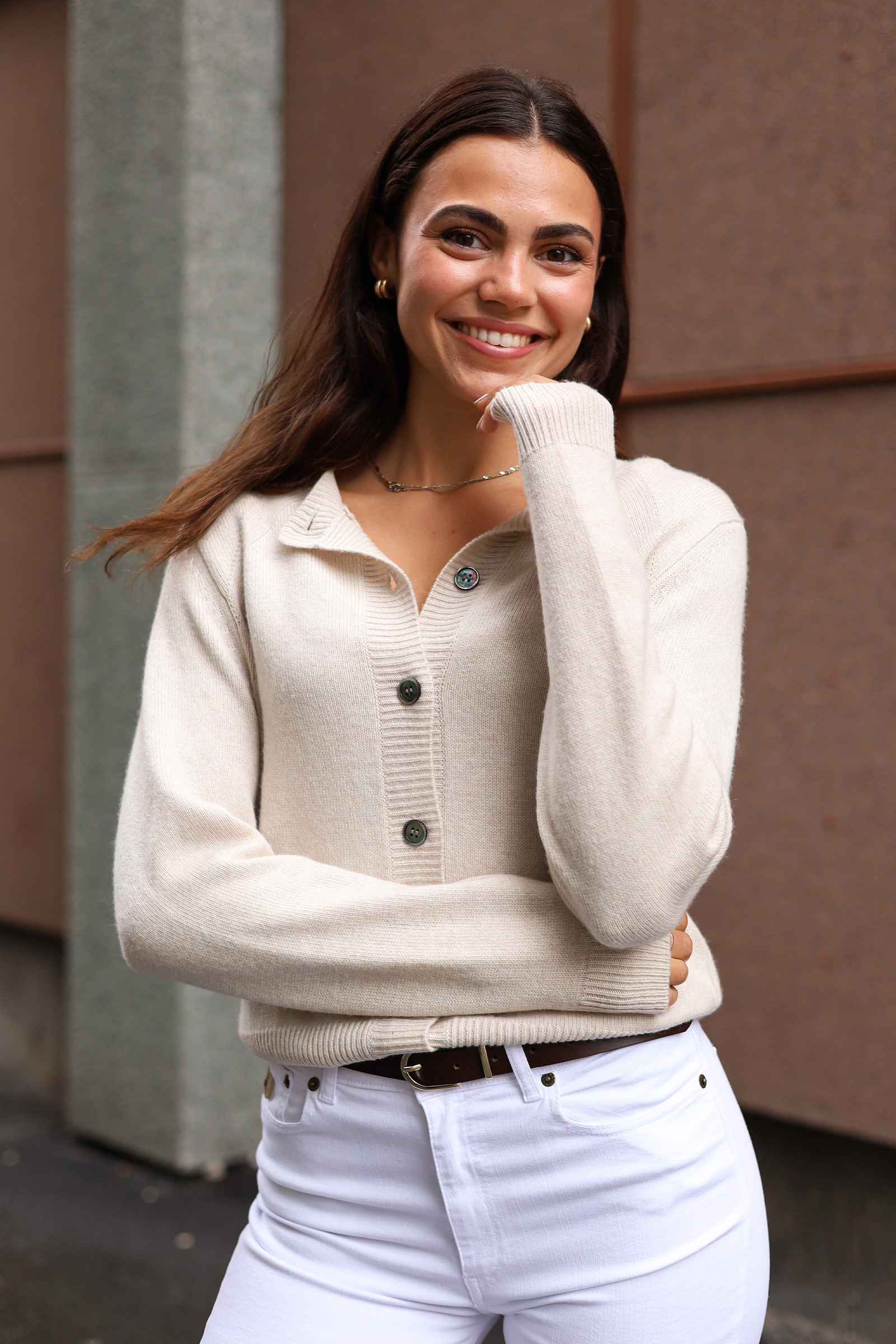April Cardigan, Light Beige - Bilde 3