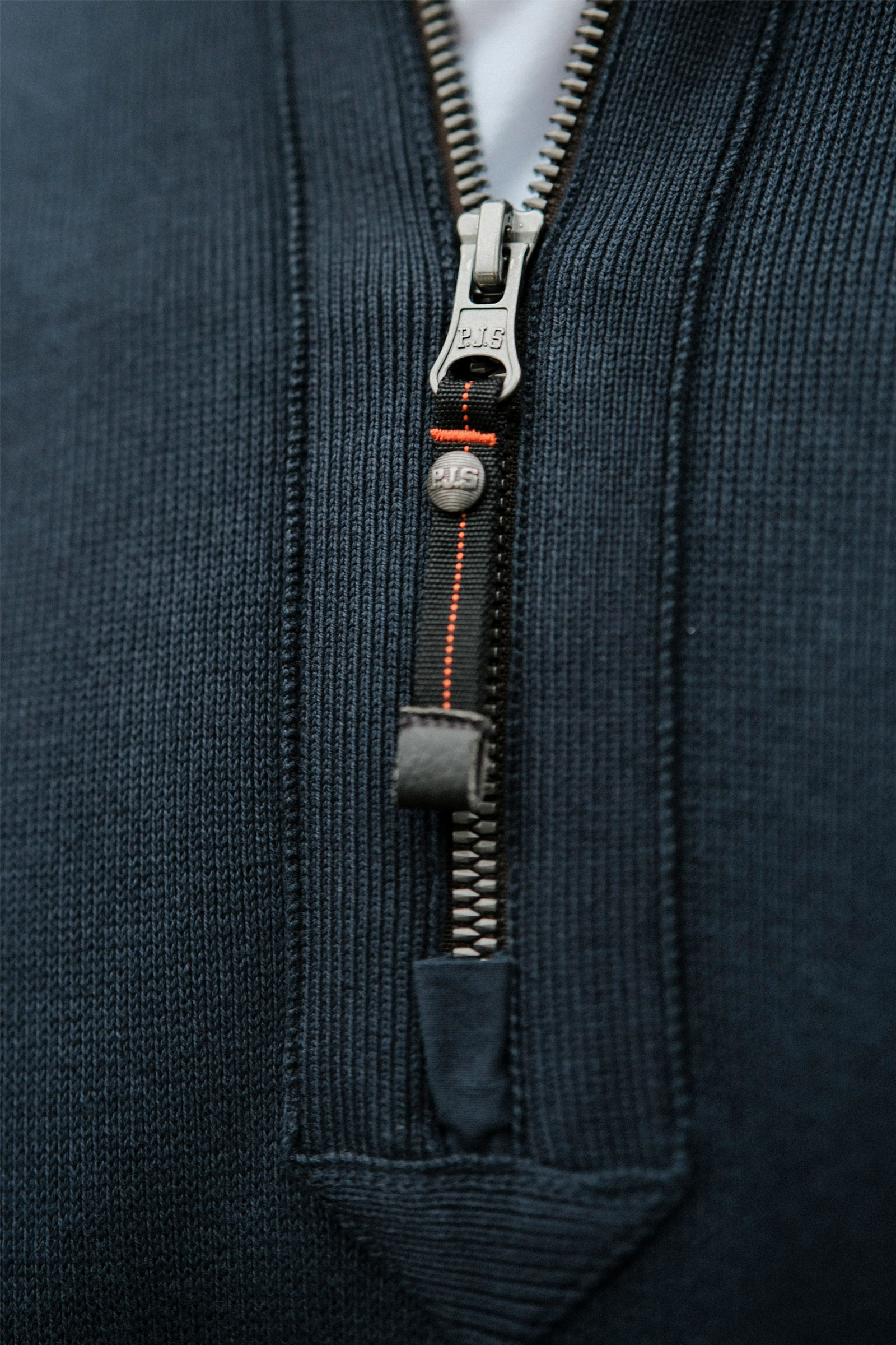Basic Scoe Half-Zip Cardigan, Mørk Blå - Bilde 6