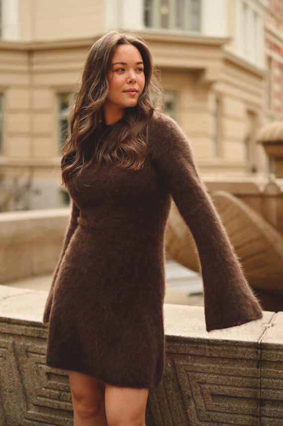 Boudica Dress, Black Coffee