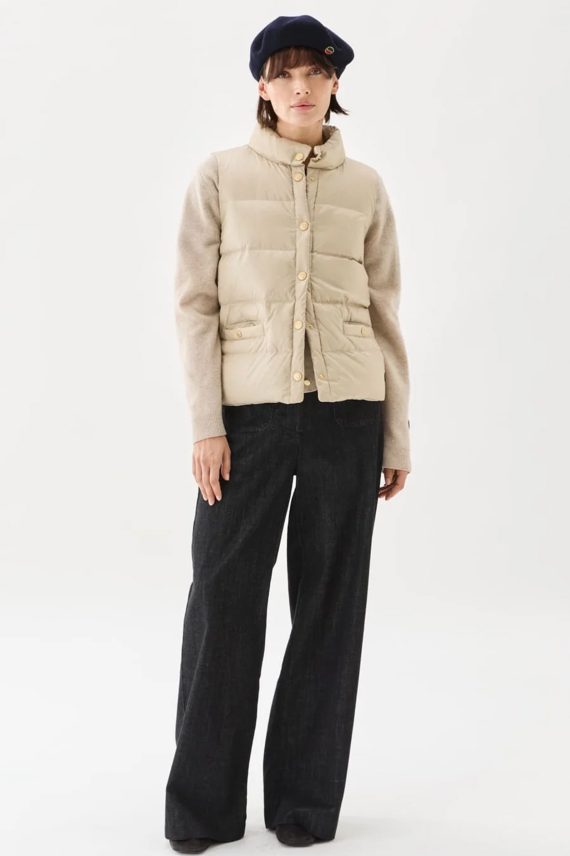 Amy Down Vest, Light Beige