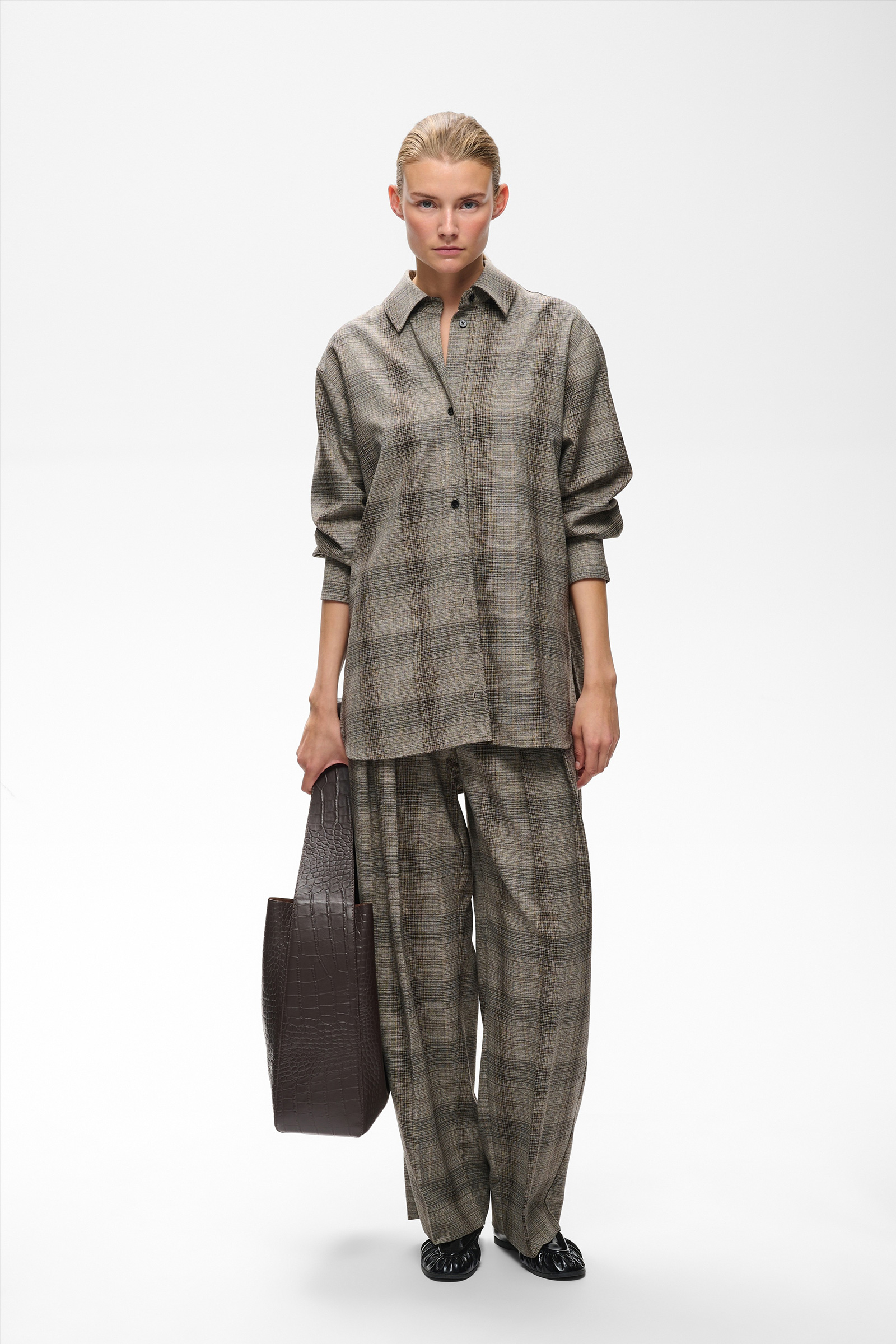 CheckieIW Shirt Jacket, Brown Fall Check - Bilde 2