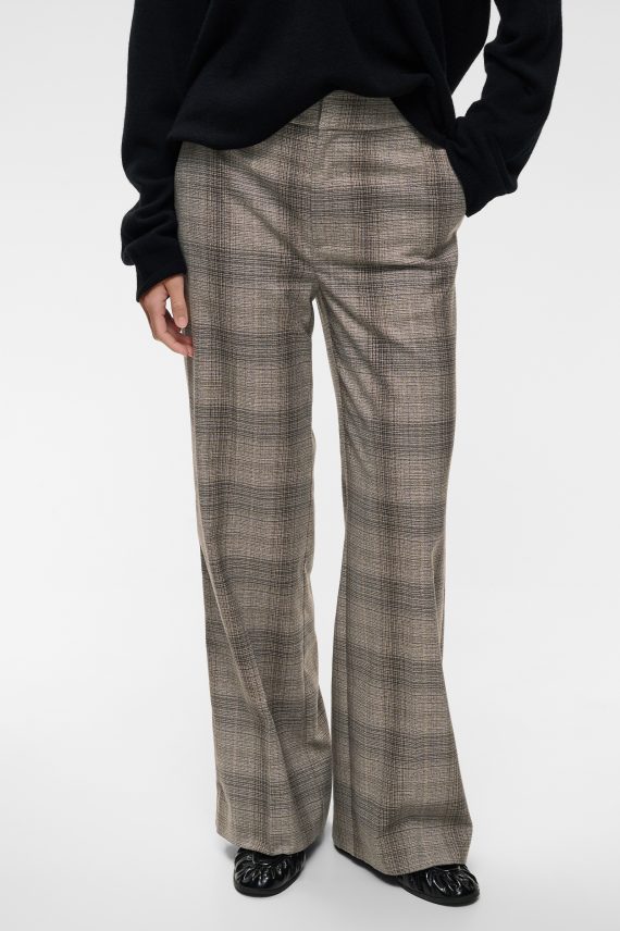 Checkie IW Straight Pants, Brown Fall Check