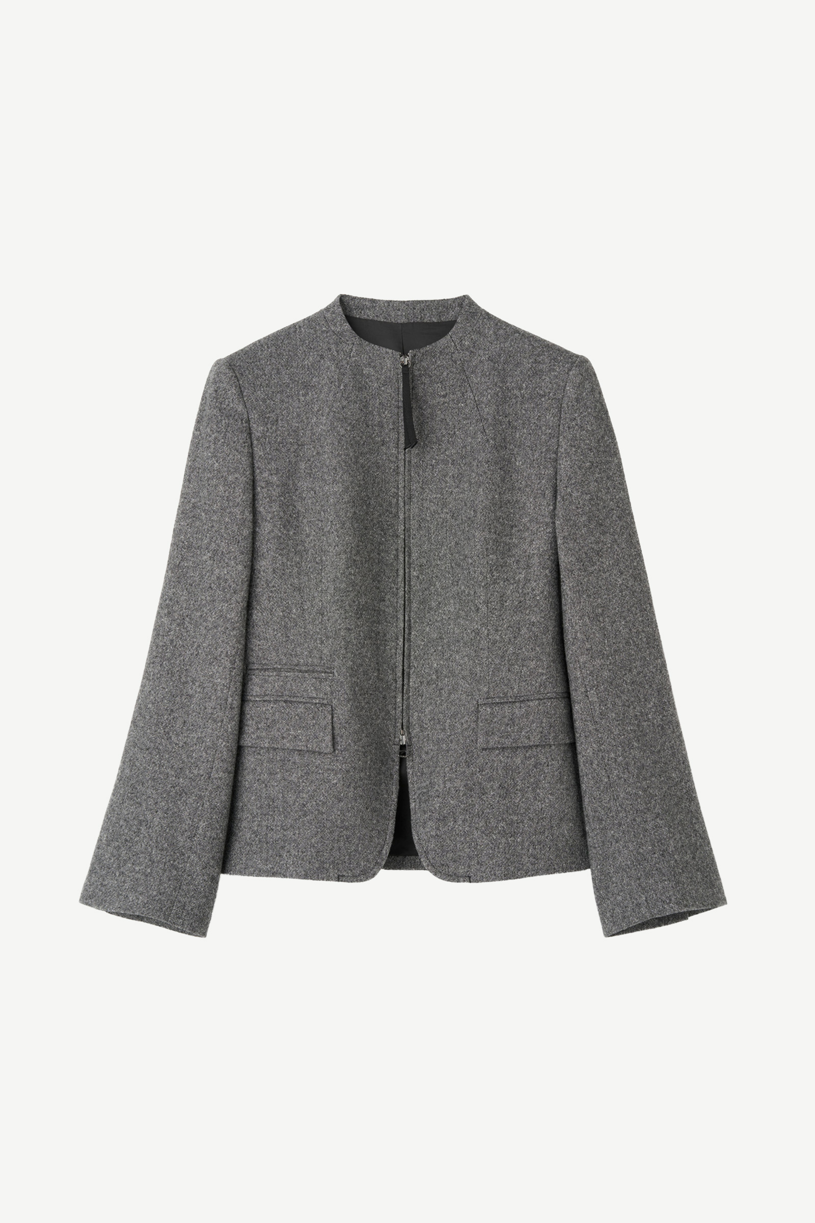 Elisa Brused Wool Jacket, Grey - Bilde 5