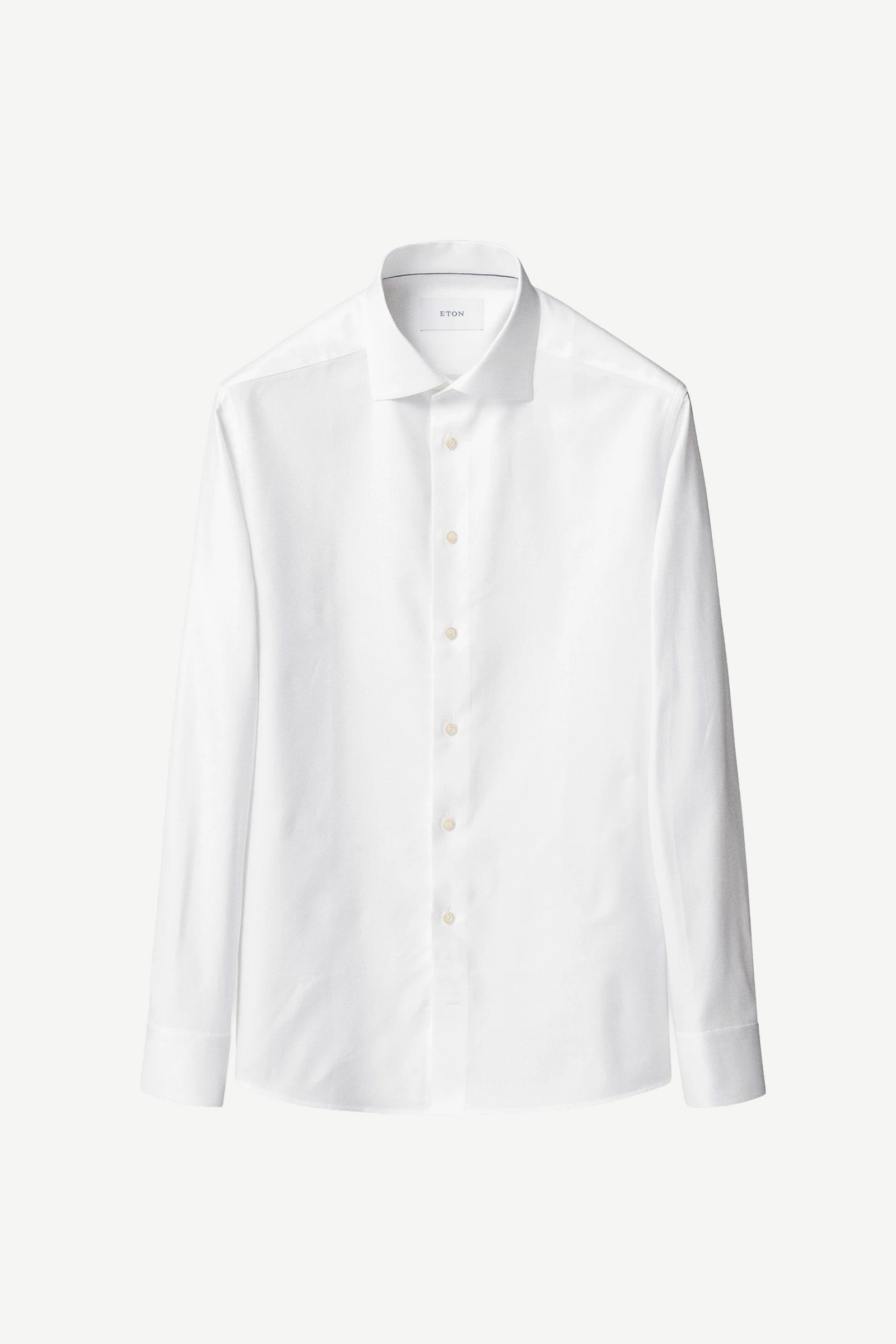 Slim Herringbone Signature Twill Shirt, Hvit - Bilde 3