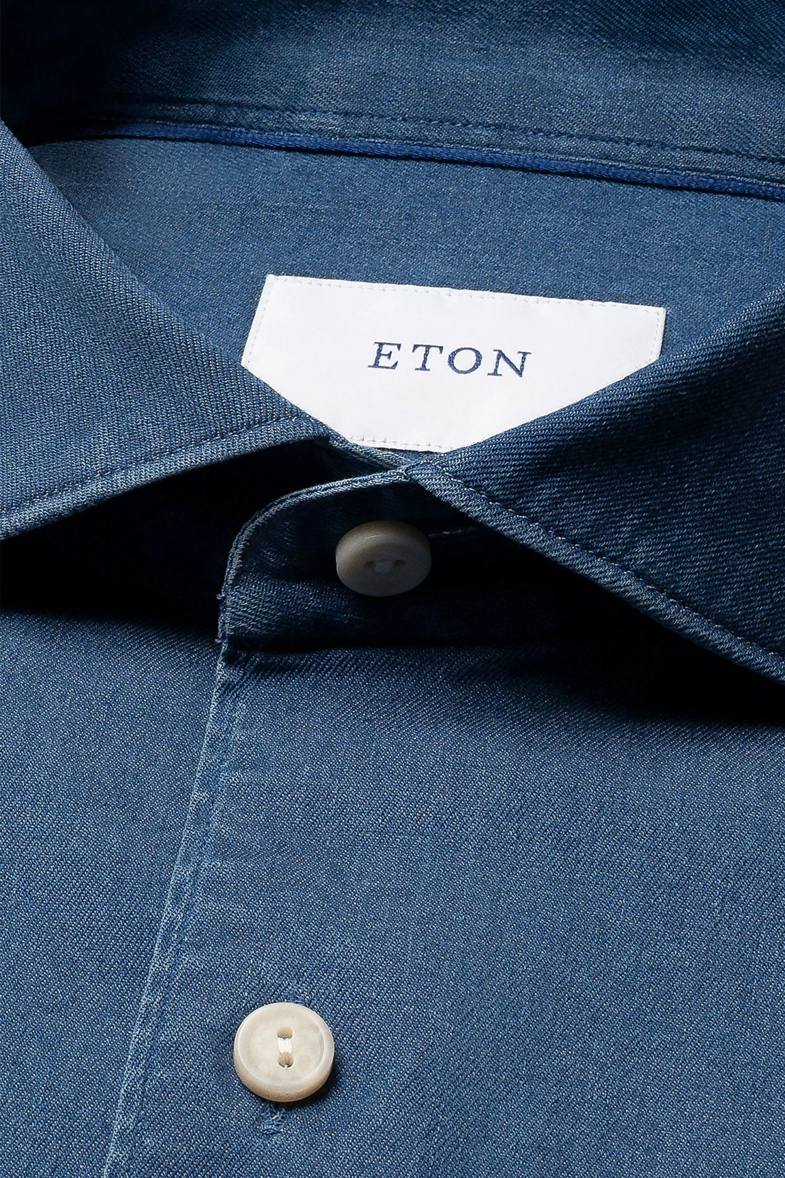 Denim Stretch Shirt, Blue - Bilde 5