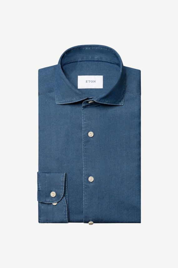 Denim Stretch Shirt, Blue