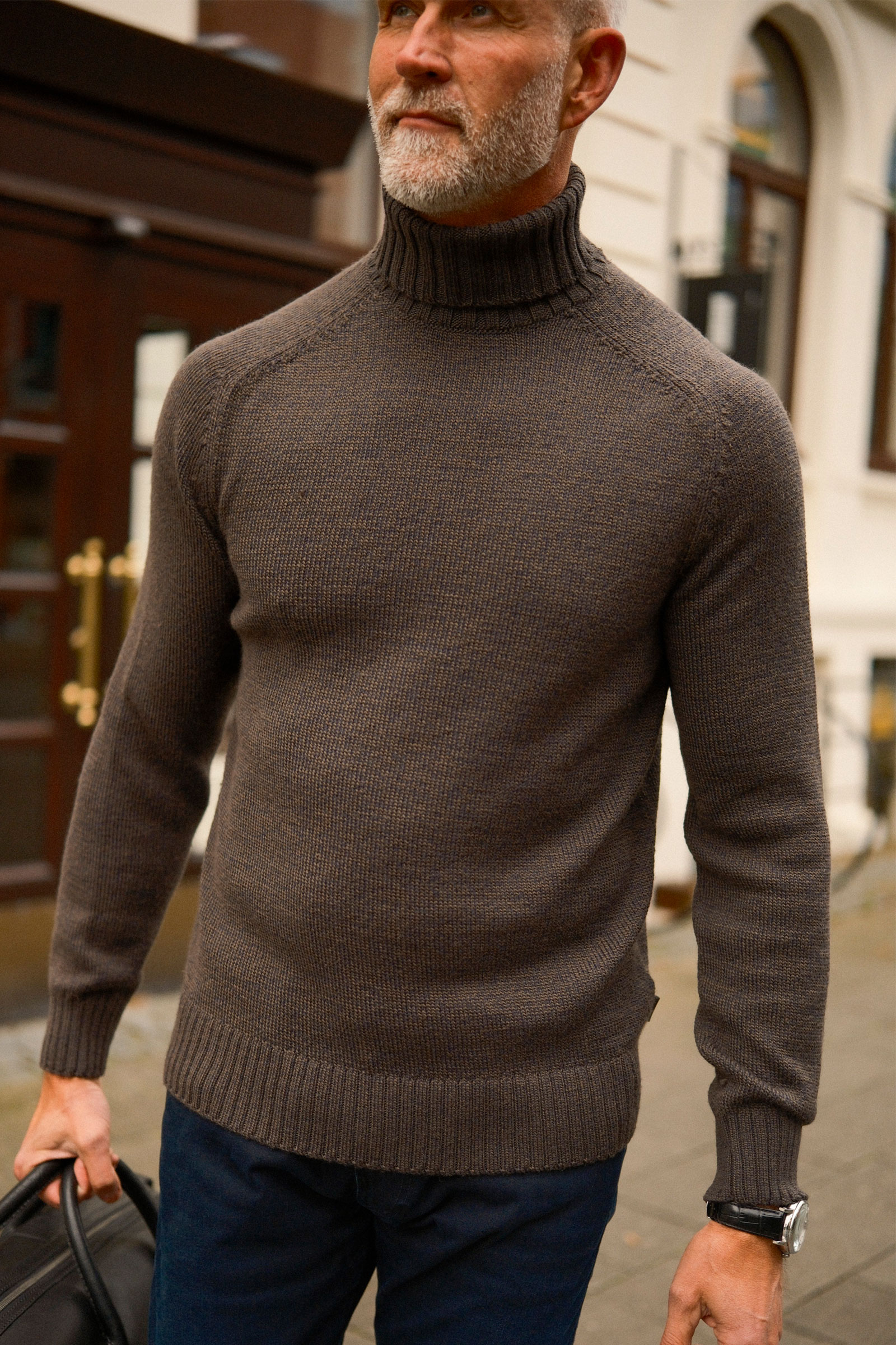 Mouline Turtleneck, Evening Blue - Bilde 6