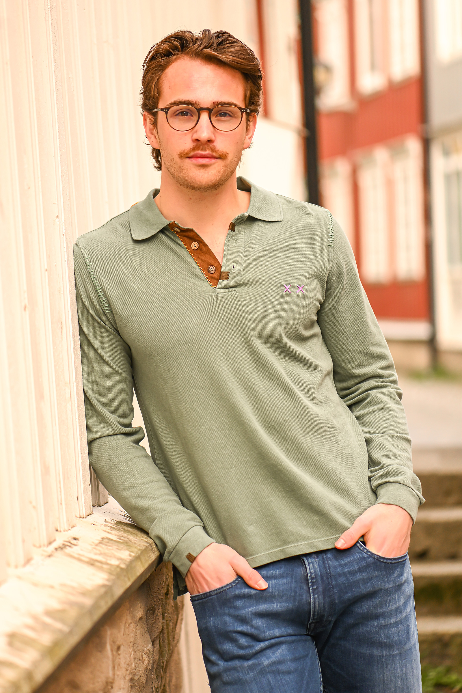 Prepster Polo LS, Sage Green - Bilde 12