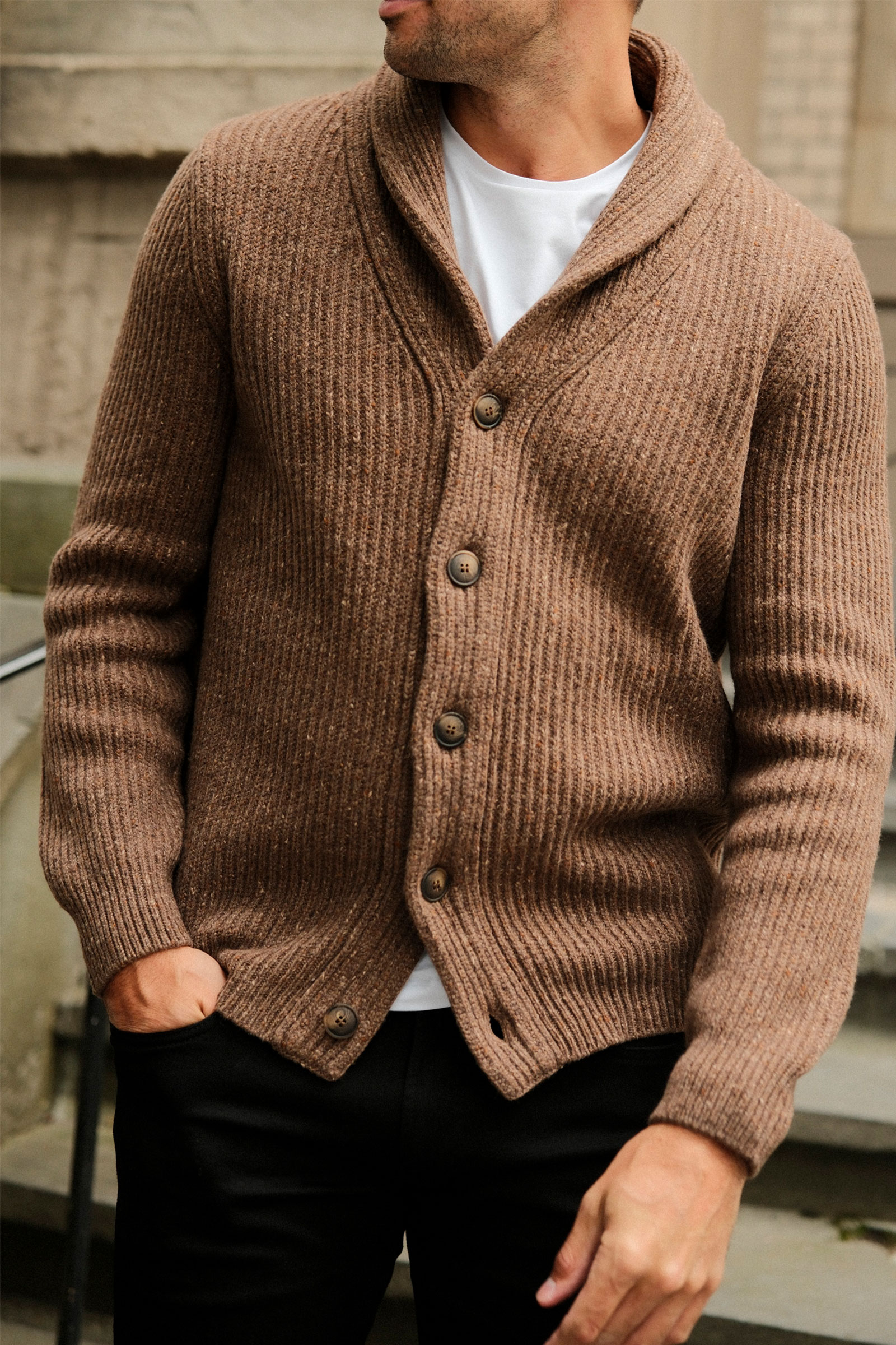 Cardigan, Brun - Bilde 10